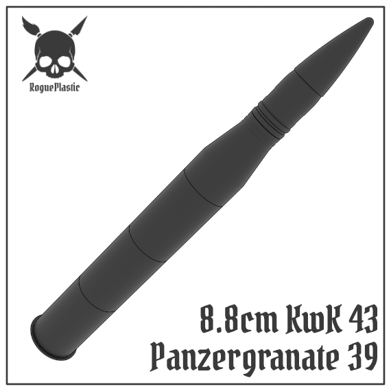 8.8cm Panzergranate 39 KwK 43 Full size Tank Round Replica