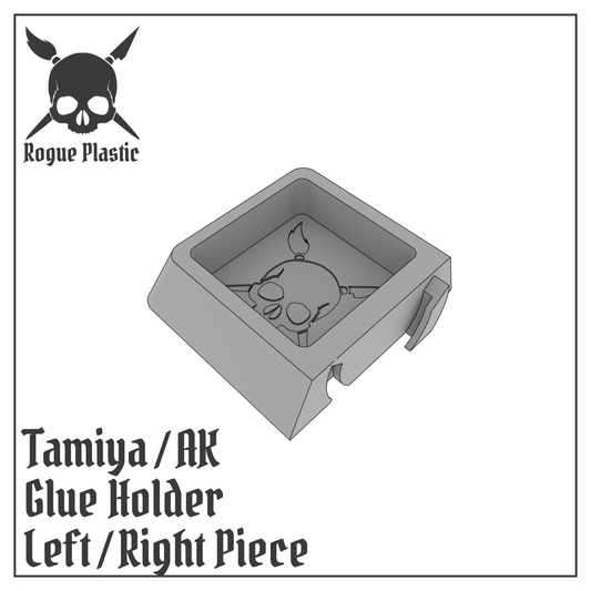 Glue Liquid Bottle Holder For Tamiya and AK - Single Or Modular (Compatible with other Tamiya and AK square bottles)