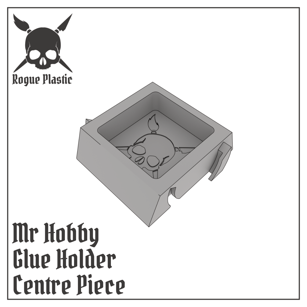 Glue Liquid Bottle Holder For Mr Hobby - Single Or Modular (Compatible with other Mor Hobby square bottles)