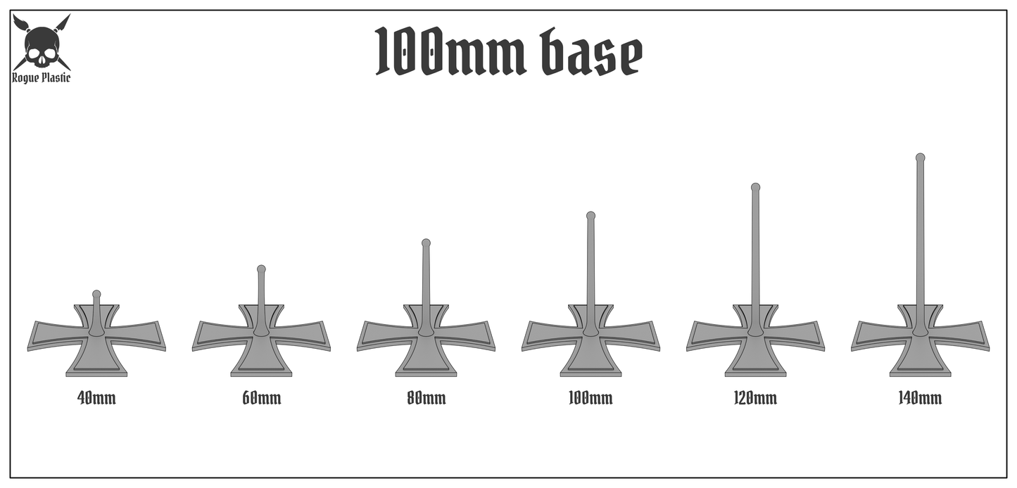 Scale Model Airplane Flight Stand With Roundel Base - The Iron Cross