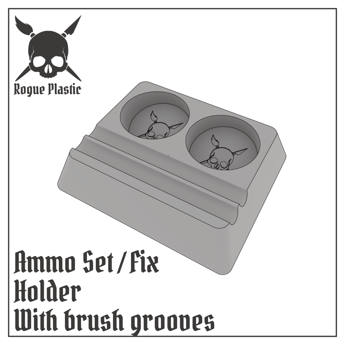 Decal Setting Softening Fixing Solution Bottle Holder ForAmmo By MIG (Single or Modular)