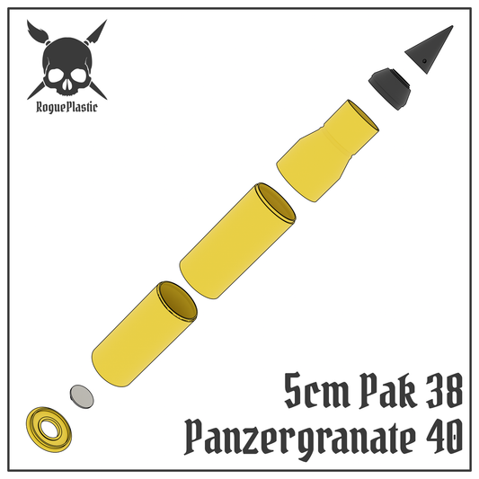 5cm Panzergranate 40 Pak 38 Full size Tank Shell Replica
