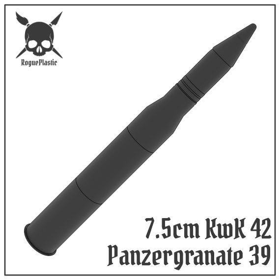 7.5cm Panzergranate 39 KwK 42 Full size Tank Round Replica