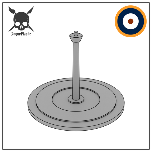 Scale Model Airplane Flight Stand With Roundel Base - Royal Air Force Type A2