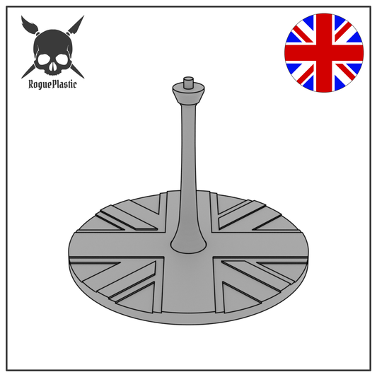 Scale Model Airplane Flight Stand With Roundel Base - Union Jack