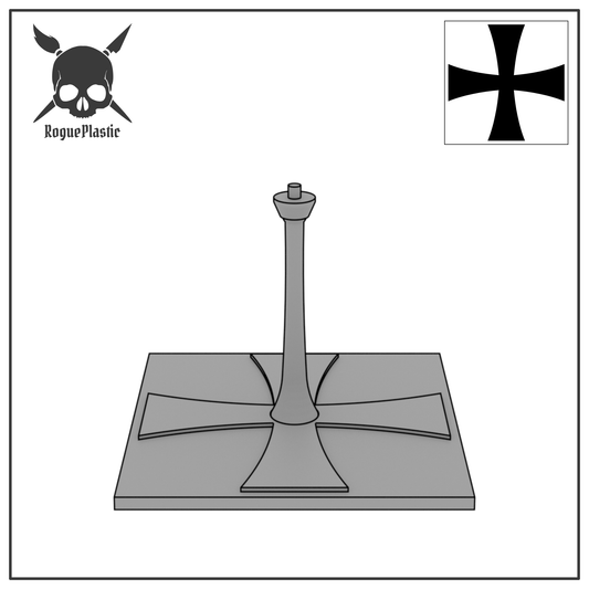 Scale Model Airplane Flight Stand With Roundel Base - The Iron Cross 1914-15
