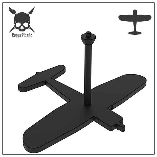 Scale Model Airplane Flight Stand With Silhouette Base - Vought F4U Corsair