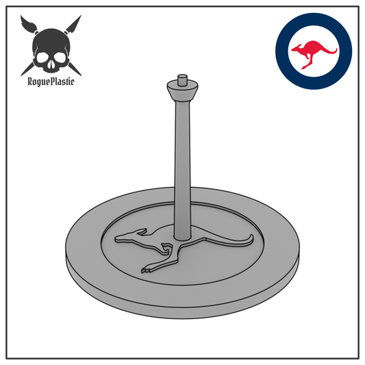 Scale Model Airplane Flight Stand With Roundel Base - Royal Australian Air Force