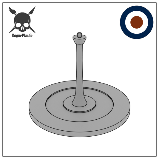 Scale Model Airplane Flight Stand With Roundel Base - Royal Air Force