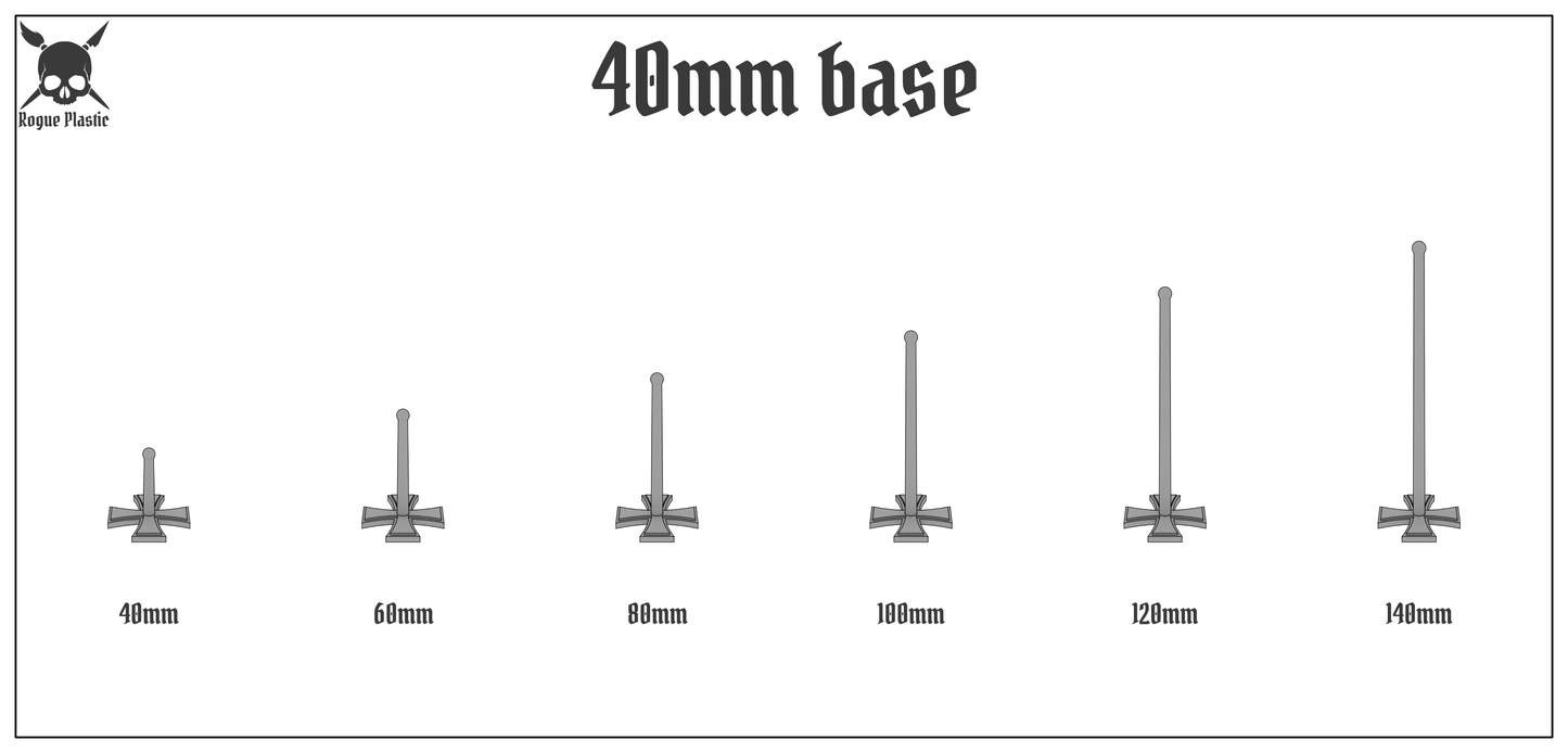 Scale Model Airplane Flight Stand With Roundel Base - The Iron Cross