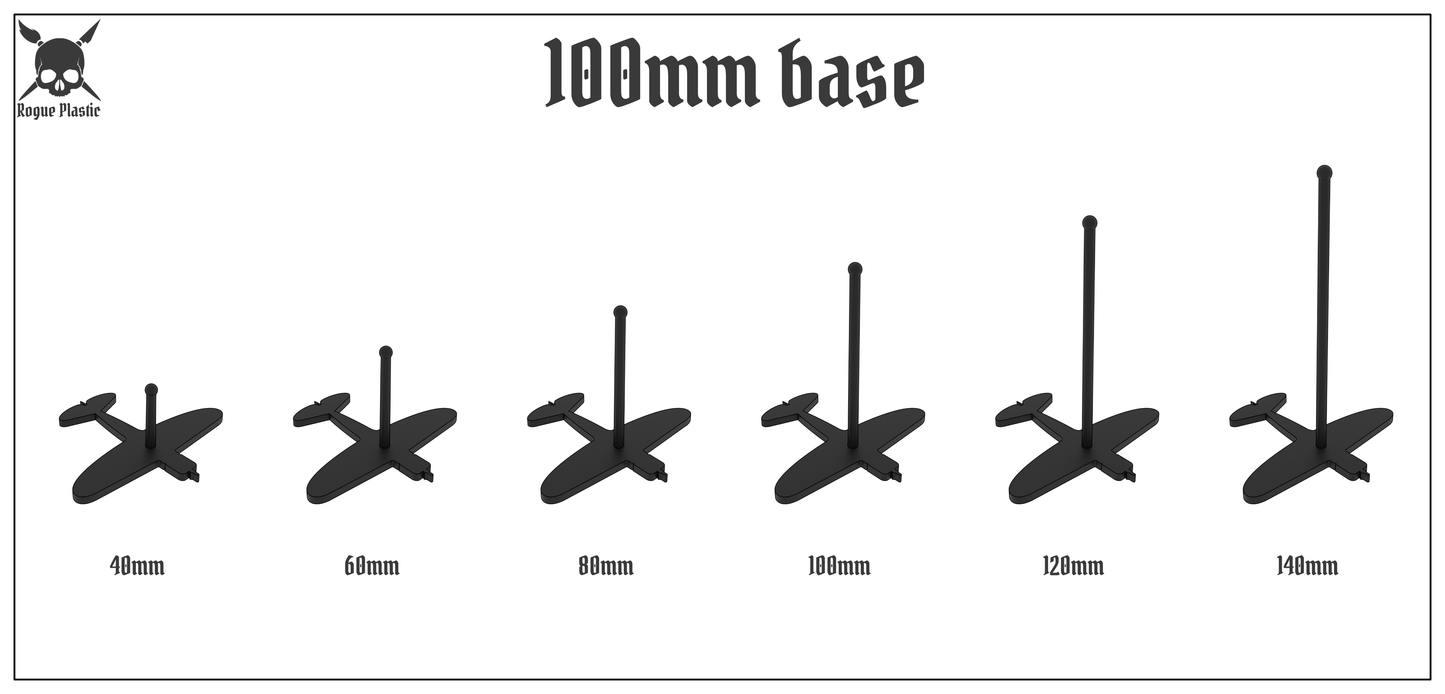 Scale Model Airplane Flight Stand With Silhouette Base - Republic P-47 Thunderbolt