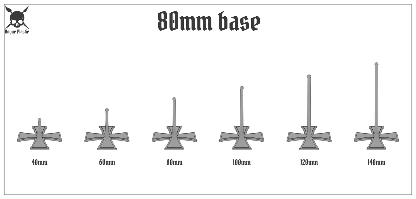 Scale Model Airplane Flight Stand With Roundel Base - The Iron Cross