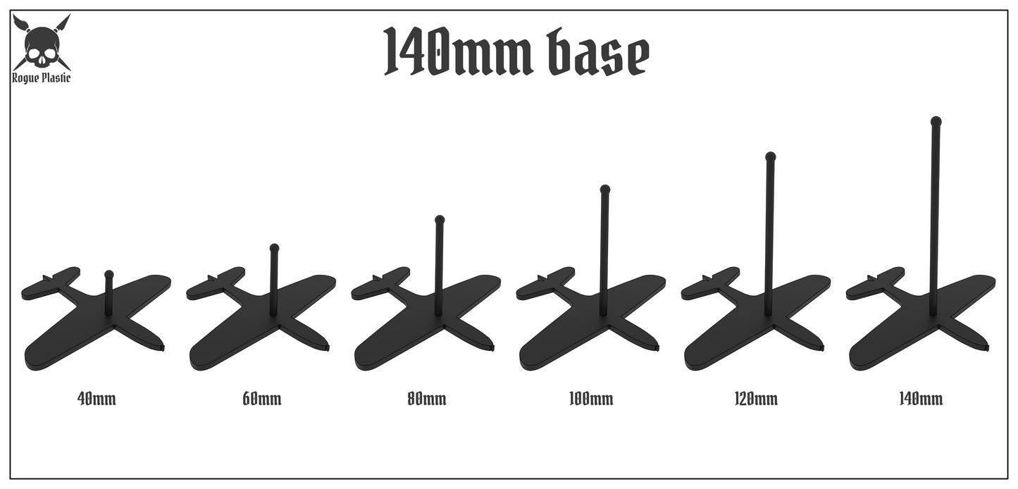 Scale Model Airplane Flight Stand With Silhouette Base - Bell P-39 Aircobra