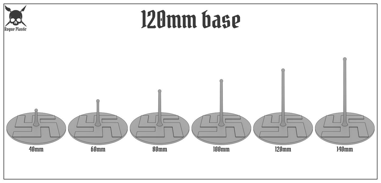 Scale Model Airplane Flight Stand With Roundel Base - Finnish Air Force (WW2)