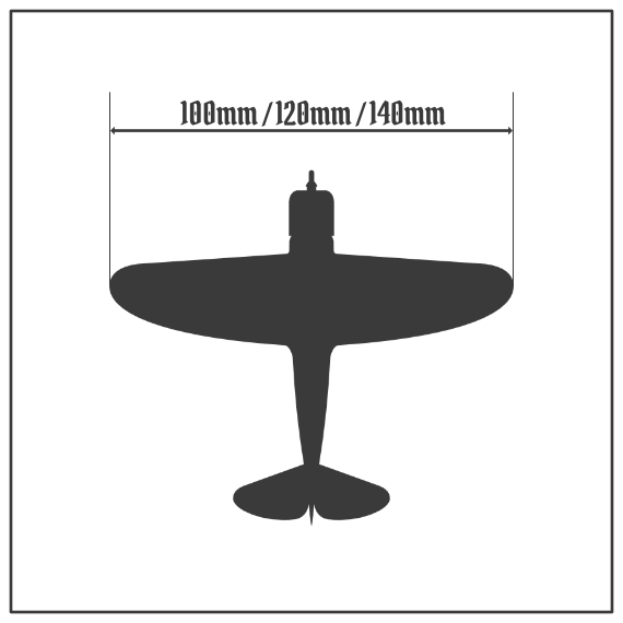 Scale Model Airplane Flight Stand With Silhouette Base - Republic P-47 Thunderbolt