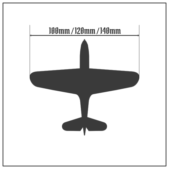 Scale Model Airplane Flight Stand With Silhouette Base - Bell P-39 Aircobra